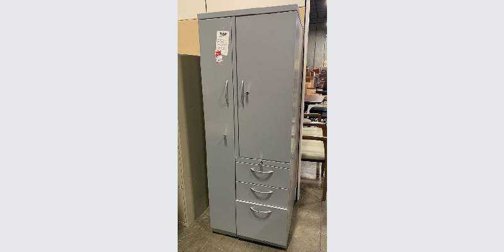 Metal wardrobe cabinet